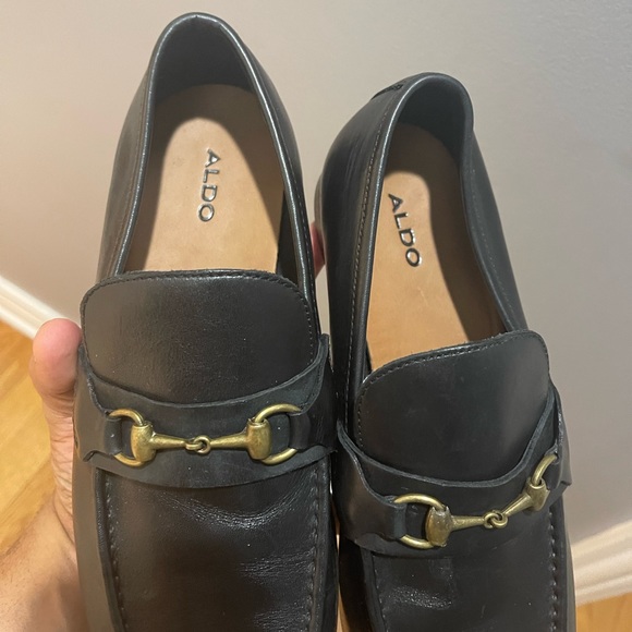 NWT Aldo Loafers shoes with horse-bit detail Black Sz 10.5 - Picture 14 of 15